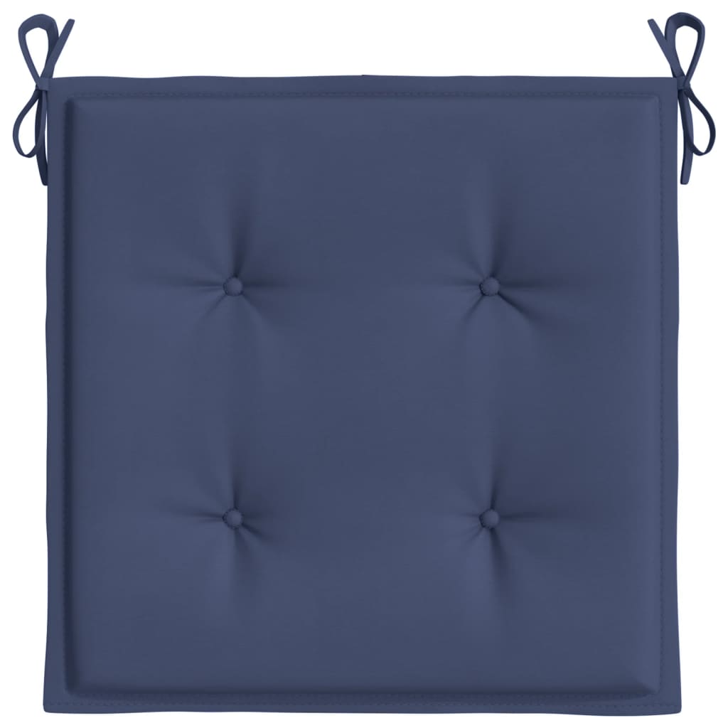 vidaXL Blazine za kavč iz palet 4 kosa mornarsko modre 40x40x3 cm
