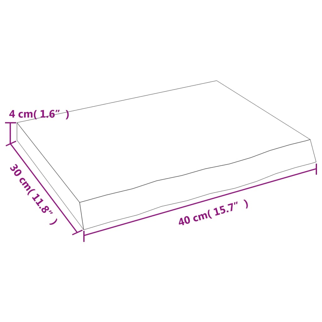 vidaXL Kopalniški pult temno siv 40x30x(2-4) cm obdelan trden les