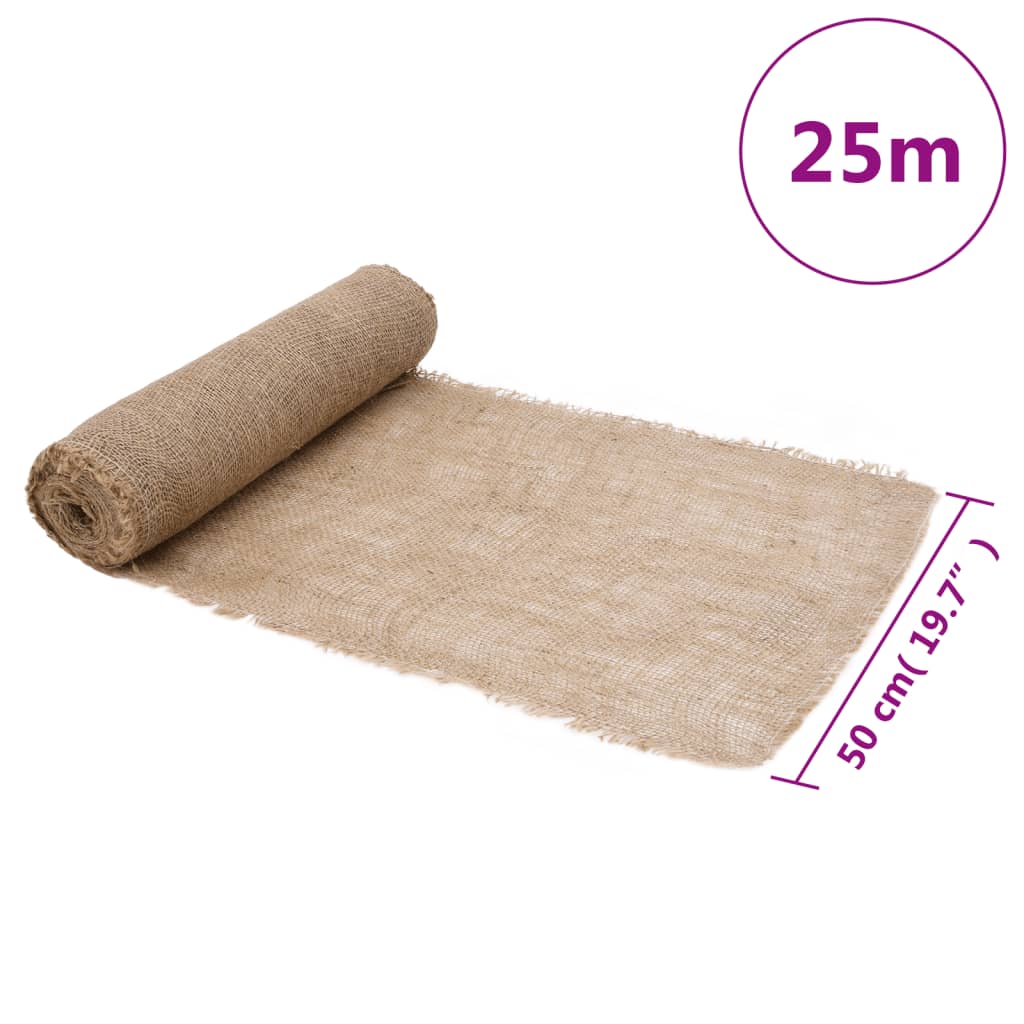 vidaXL Rola iz jute 0,5x25 m 100 % juta 200 g/m²