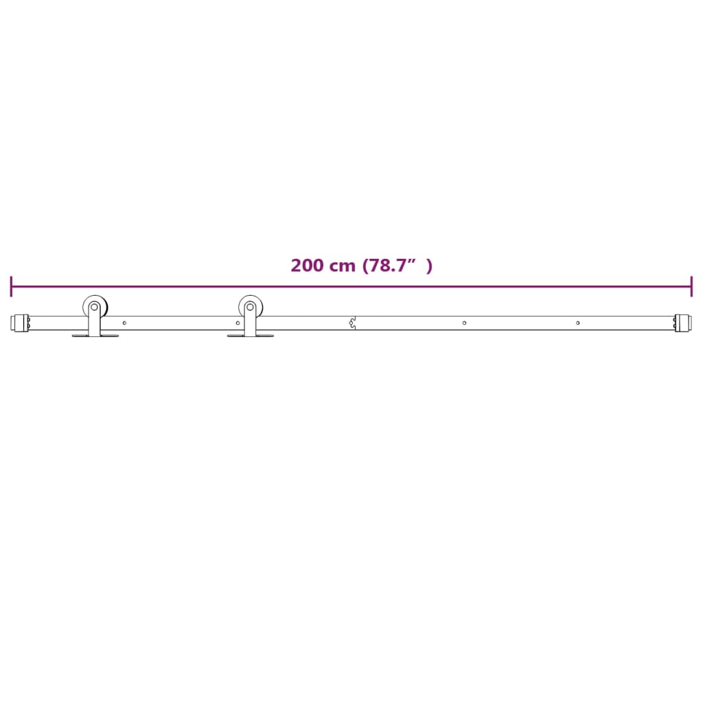 vidaXL Drsna vrata s kompletom vodil 70x210 cm trdna borovina