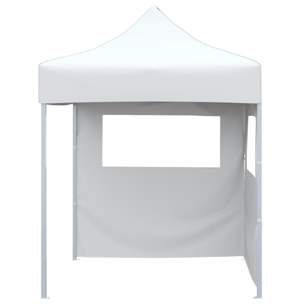 vidaXL Profesionalen zložljiv vrtni šotor z 2 stranicama 2x2 m bel