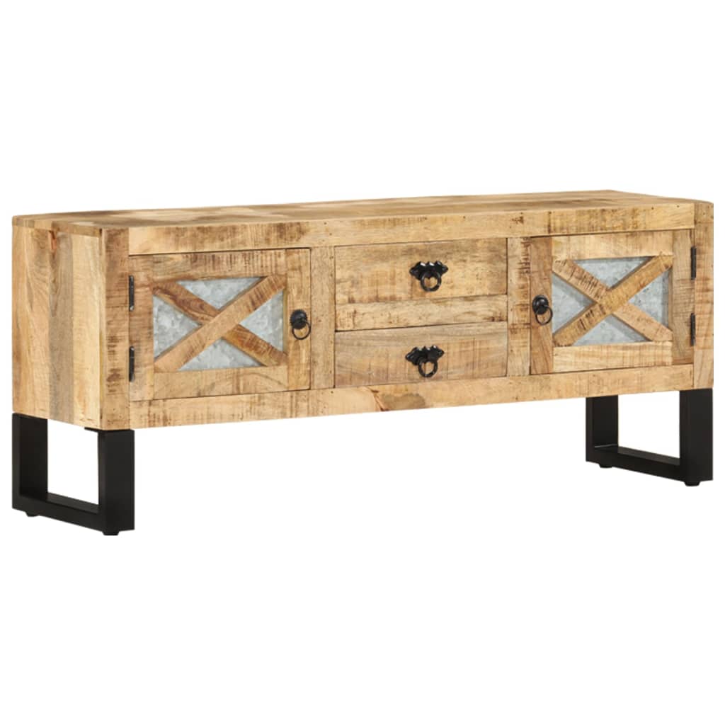 vidaXL TV omarica 110x30x45 cm robusten mangov les