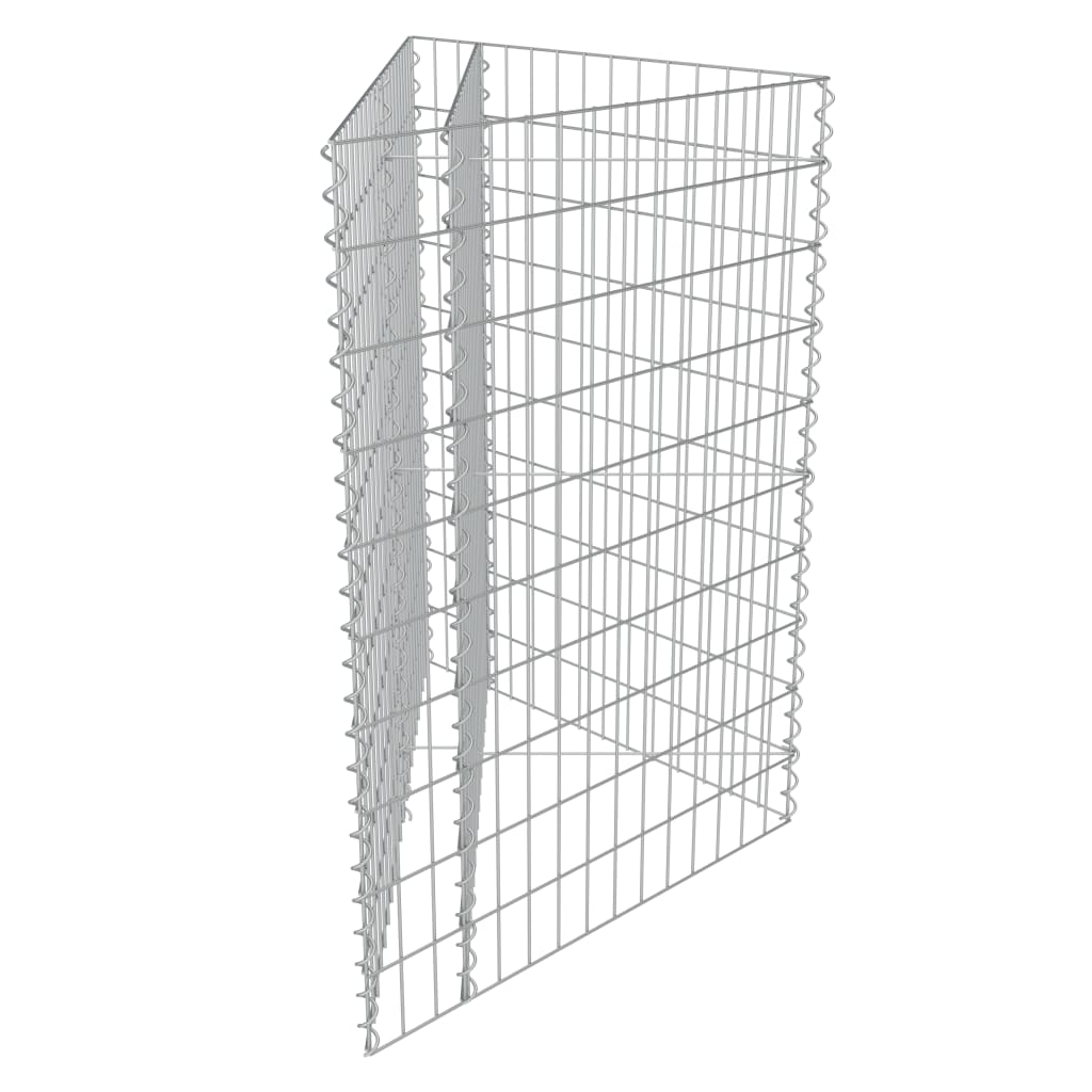 vidaXL Visoka greda gabion pocinkano jeklo 75x75x100 cm