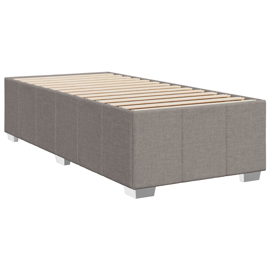 vidaXL Box spring postelja z vzmetnico taupe 90x190 cm blago