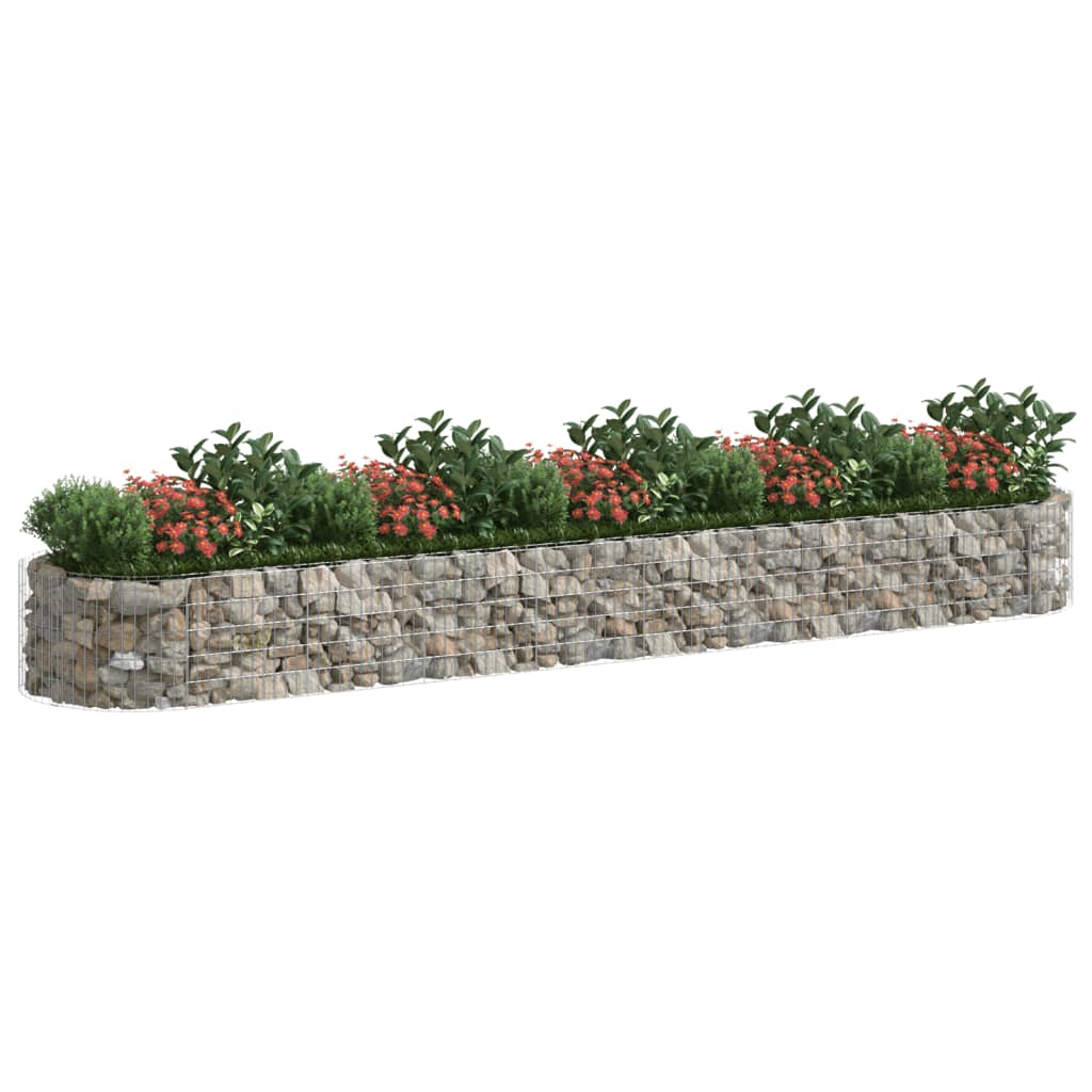 vidaXL Visoka greda gabion pocinkano železo 500x100x50 cm