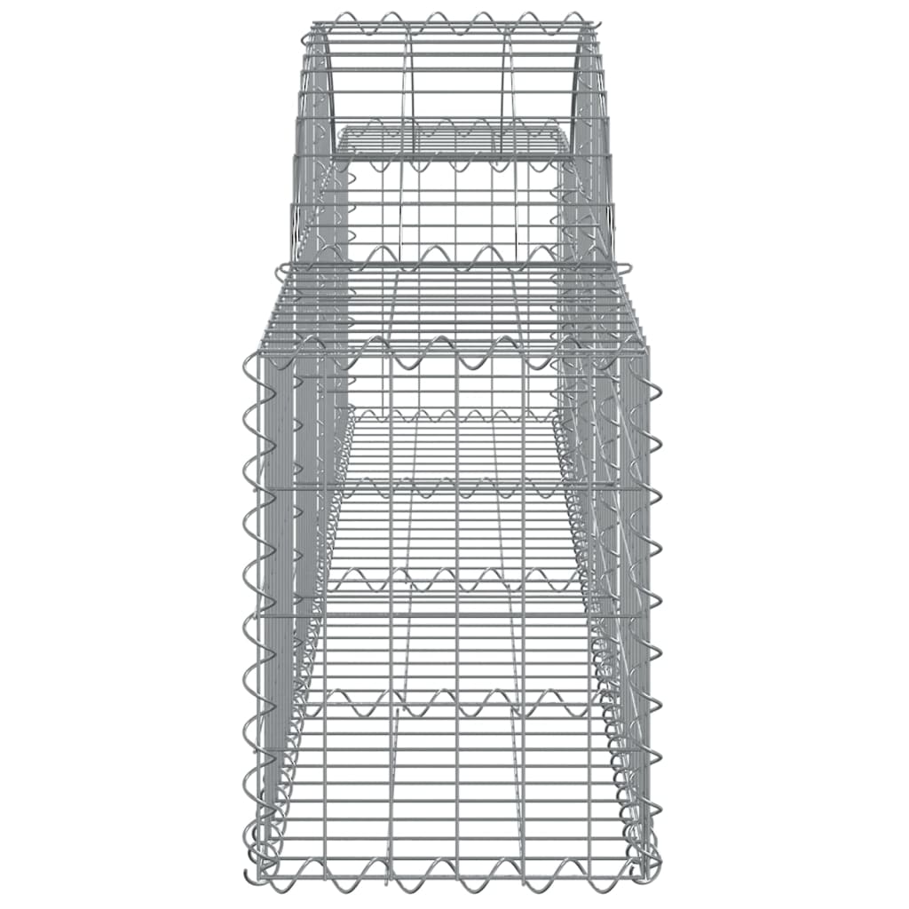 vidaXL Obokane gabion košare 4 kosi 200x30x40/60 cm pocinkano železo