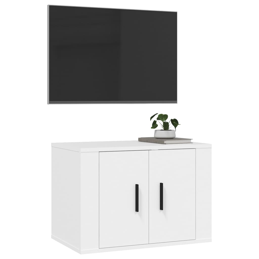 vidaXL Stenska TV omarica bela 57x34,5x40 cm