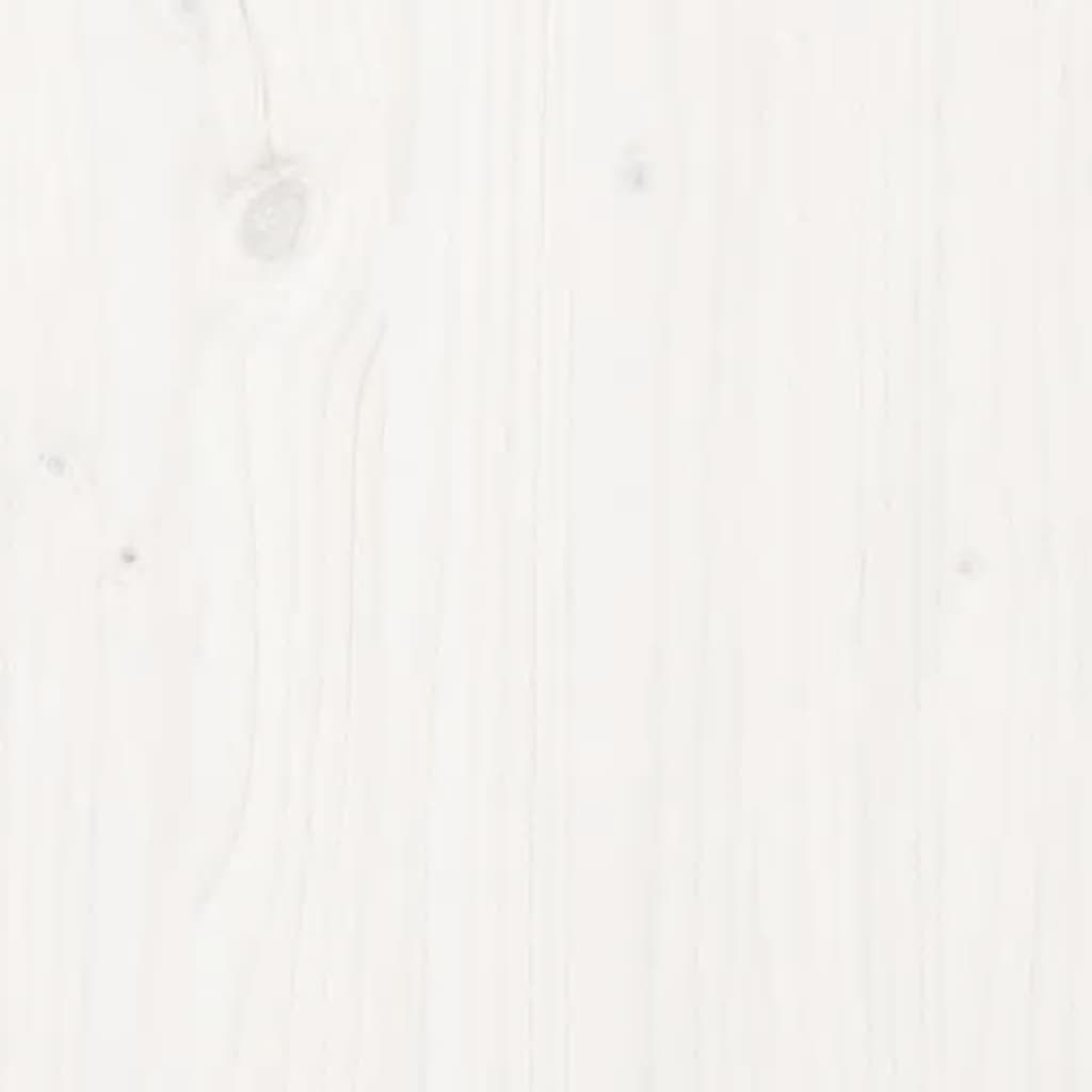 vidaXL Postelja za starejše z vzglavjem bel 200x200 cm trdnega lesa