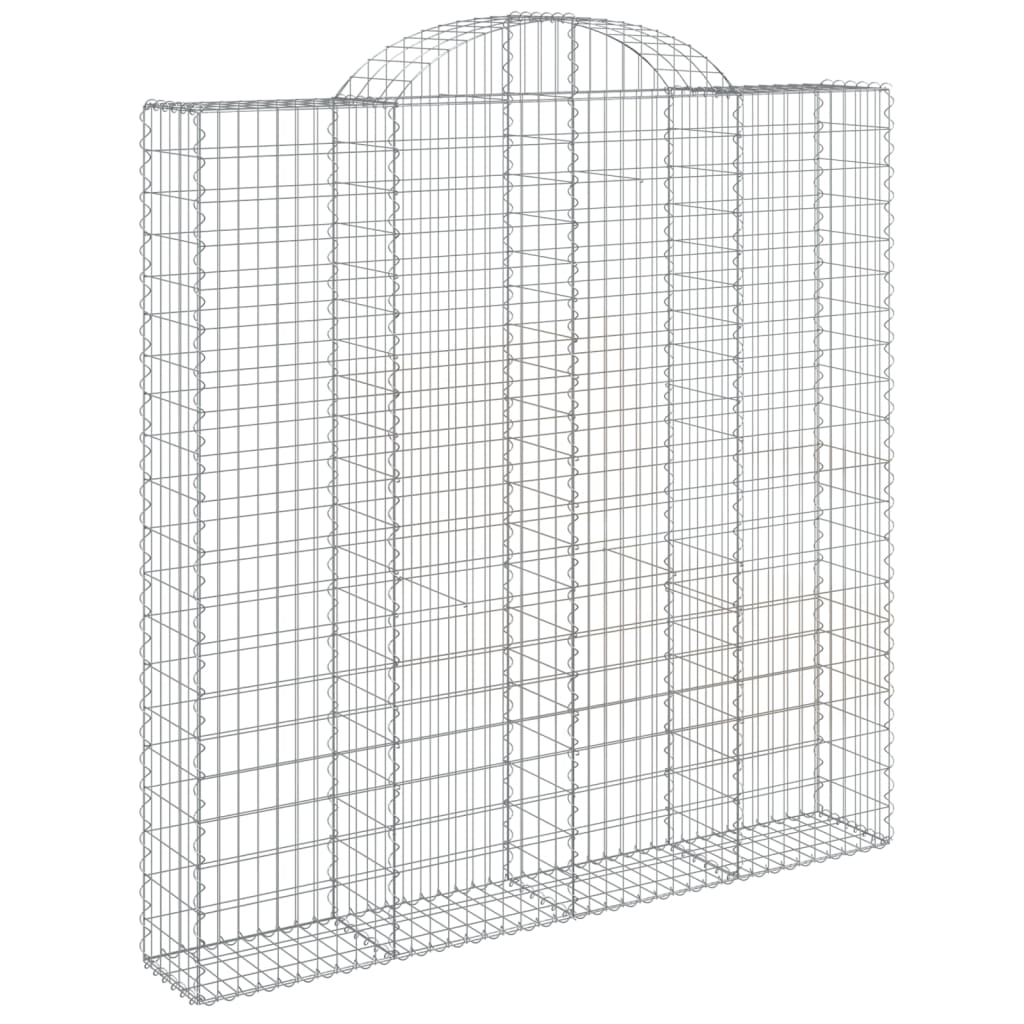 vidaXL Obokane gabion košare 8 kosa 200x30x200/220 cm pocinkano železo