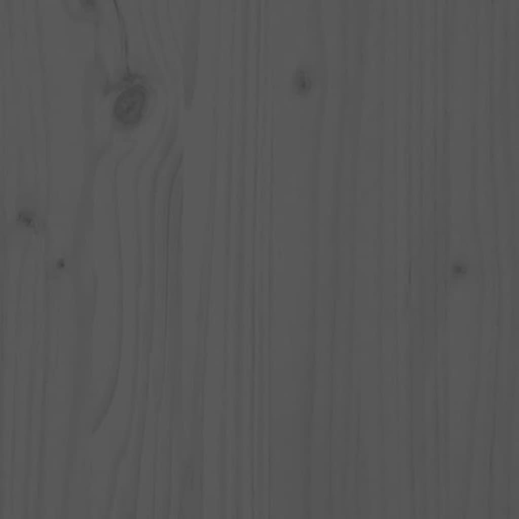 vidaXL Klubska mizica siva 80x40x35 cm trdna borovina