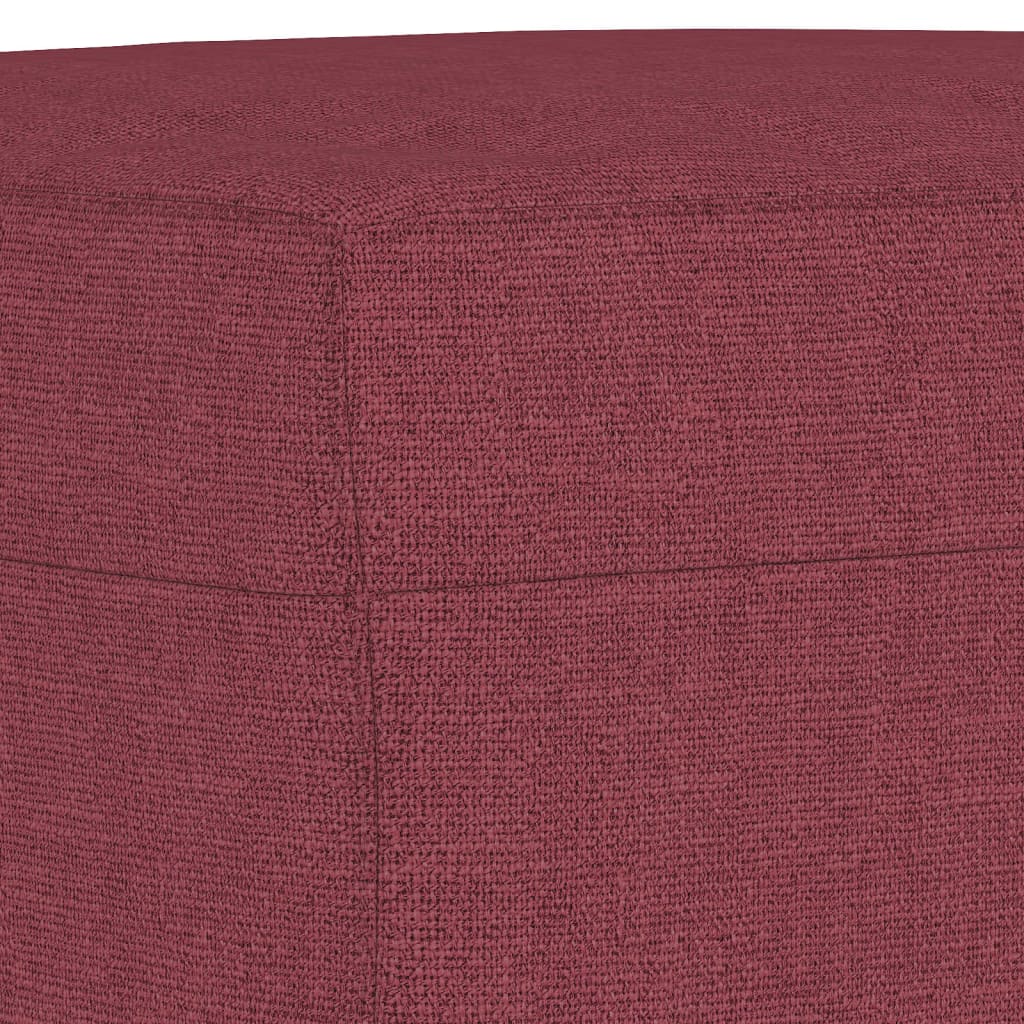 vidaXL Sedežna garnitura z blazinami 3-delna vinsko rdeče blago