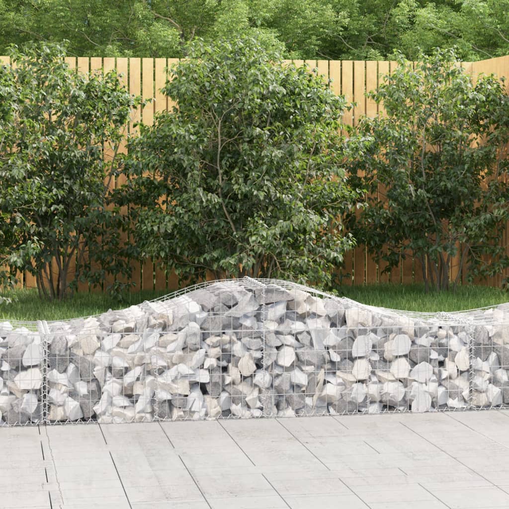 vidaXL Obokane gabion košare 30 kosov 200x50x40/60 cm pocinkano železo