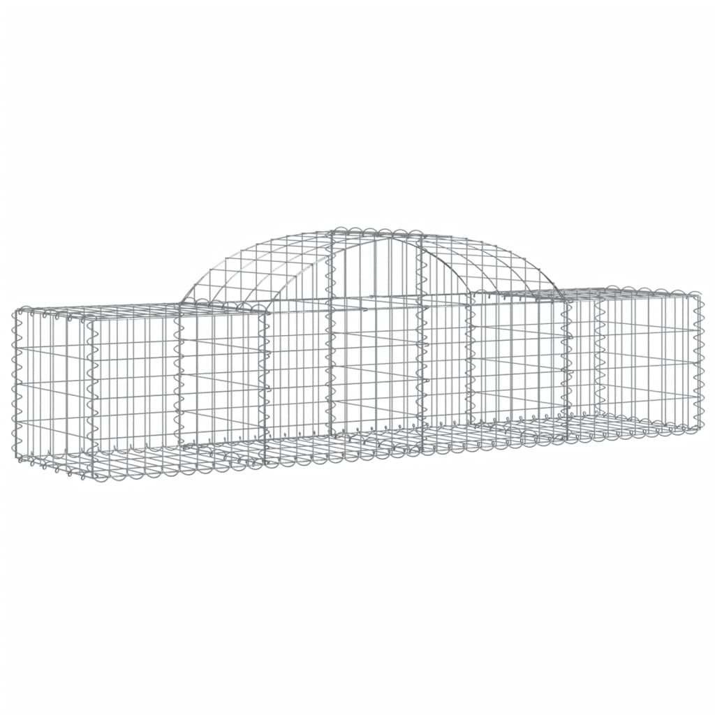 vidaXL Obokane gabion košare 5 kosov 200x50x40/60 cm pocinkano železo