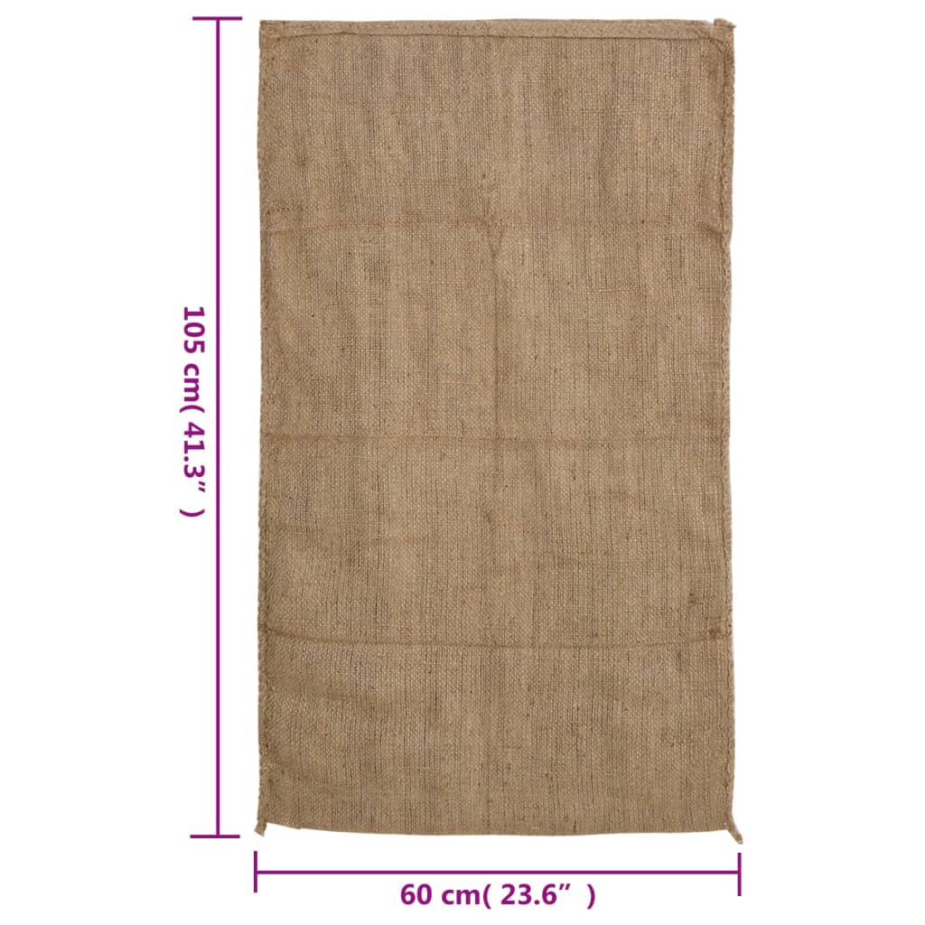 vidaXL Vreče iz jute 5 kosov 60x105 cm 100 % juta 340 gsm