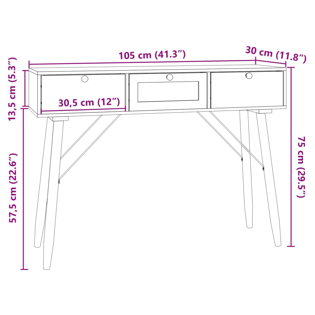 vidaXL TV omarica z vrati črna 105x30x45 cm inženirski les