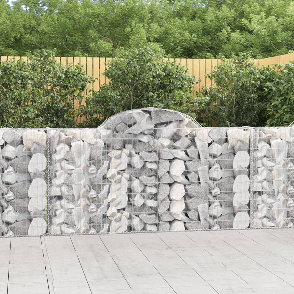 vidaXL Obokane gabion košare 20kosov 200x30x100/120cm pocinkano železo