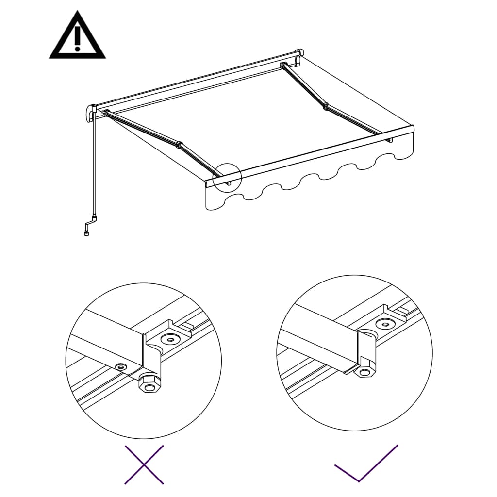 vidaXL Ročno zložljiva tenda 500x300 cm oranžna in rjava