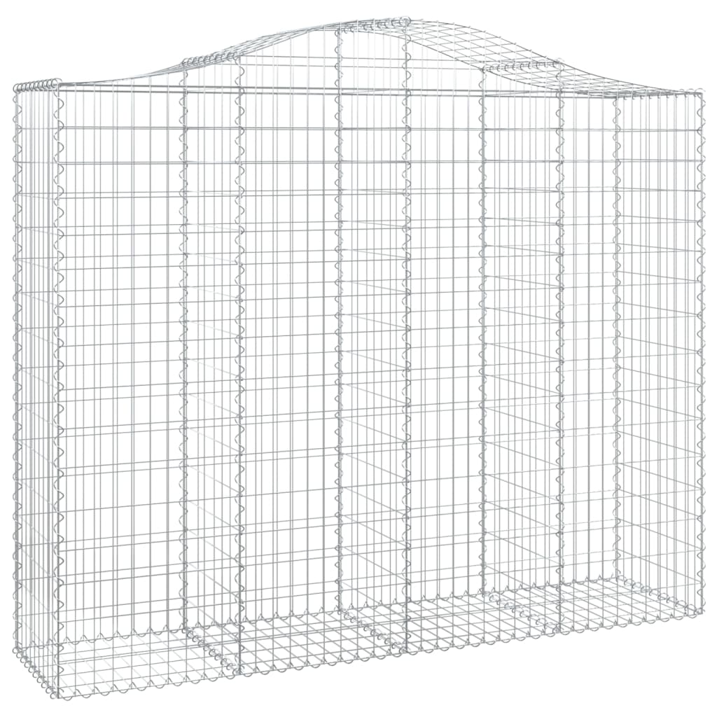 vidaXL Obokane gabion košare 2 kosa 200x50x160/180 cm pocinkano železo