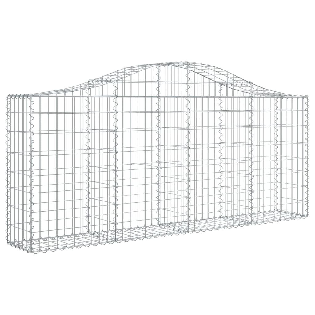 vidaXL Obokane gabion košare 3 kosi 200x30x80/100 cm pocinkano železo