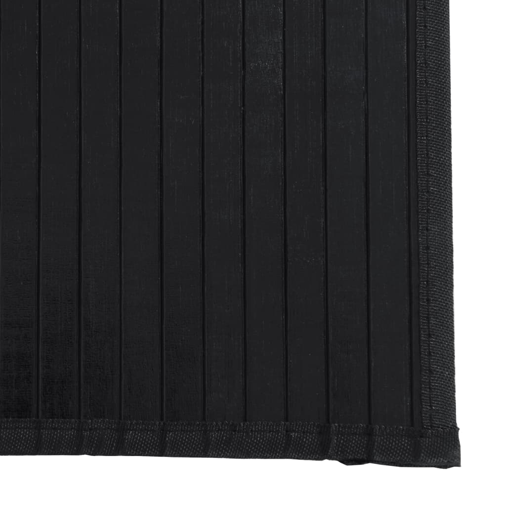 vidaXL Preproga pravokotna črna 60x400 cm bambus