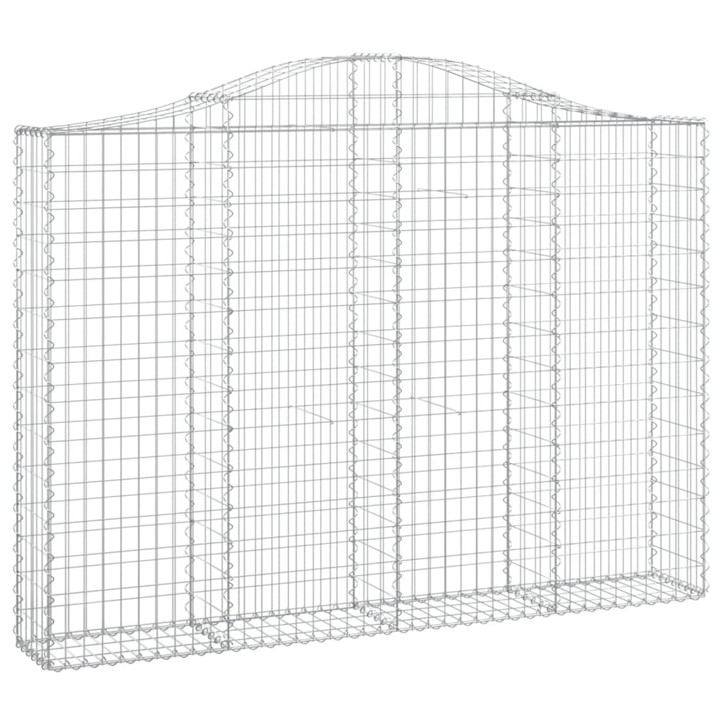 vidaXL Obokane gabion košare 9 kosov 200x30x140/160cm pocinkano železo