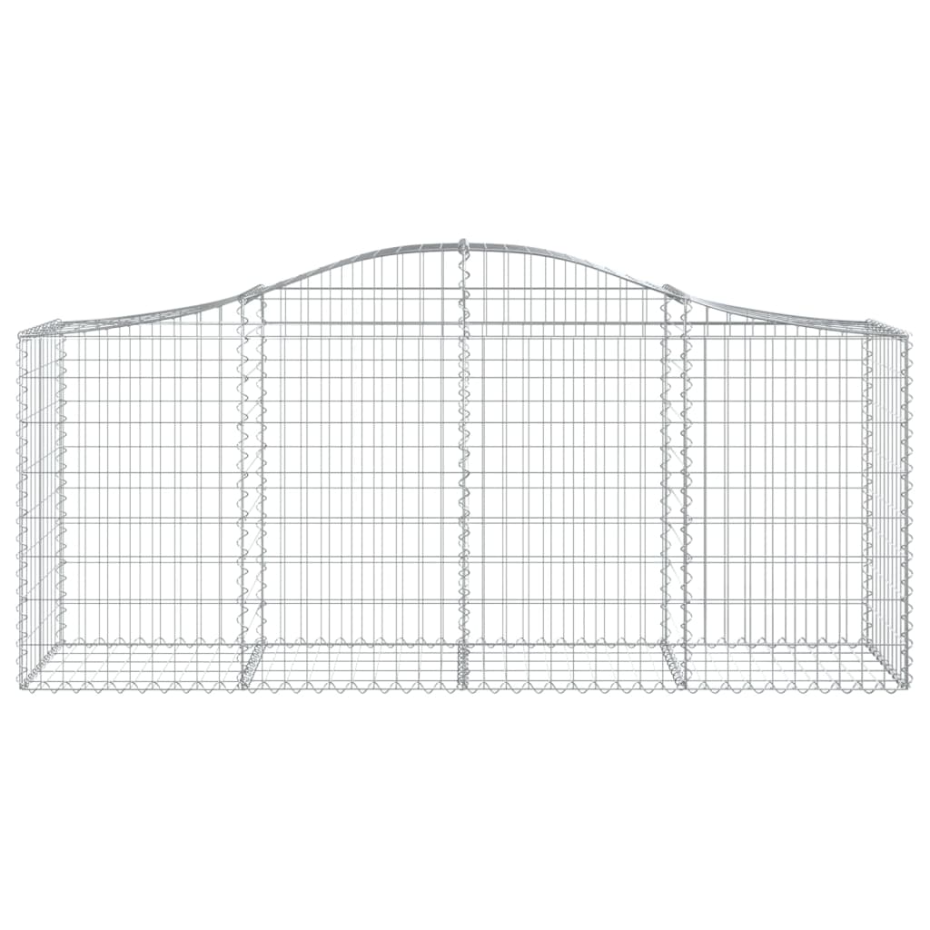 vidaXL Obokane gabion košare 4 kosi 200x50x80/100 cm pocinkano železo