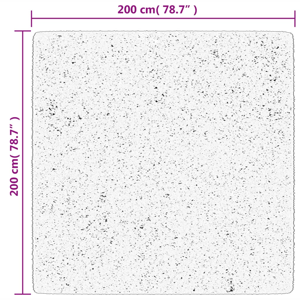 vidaXL Košata preproga PAMPLONA moderna krem 200x200 cm