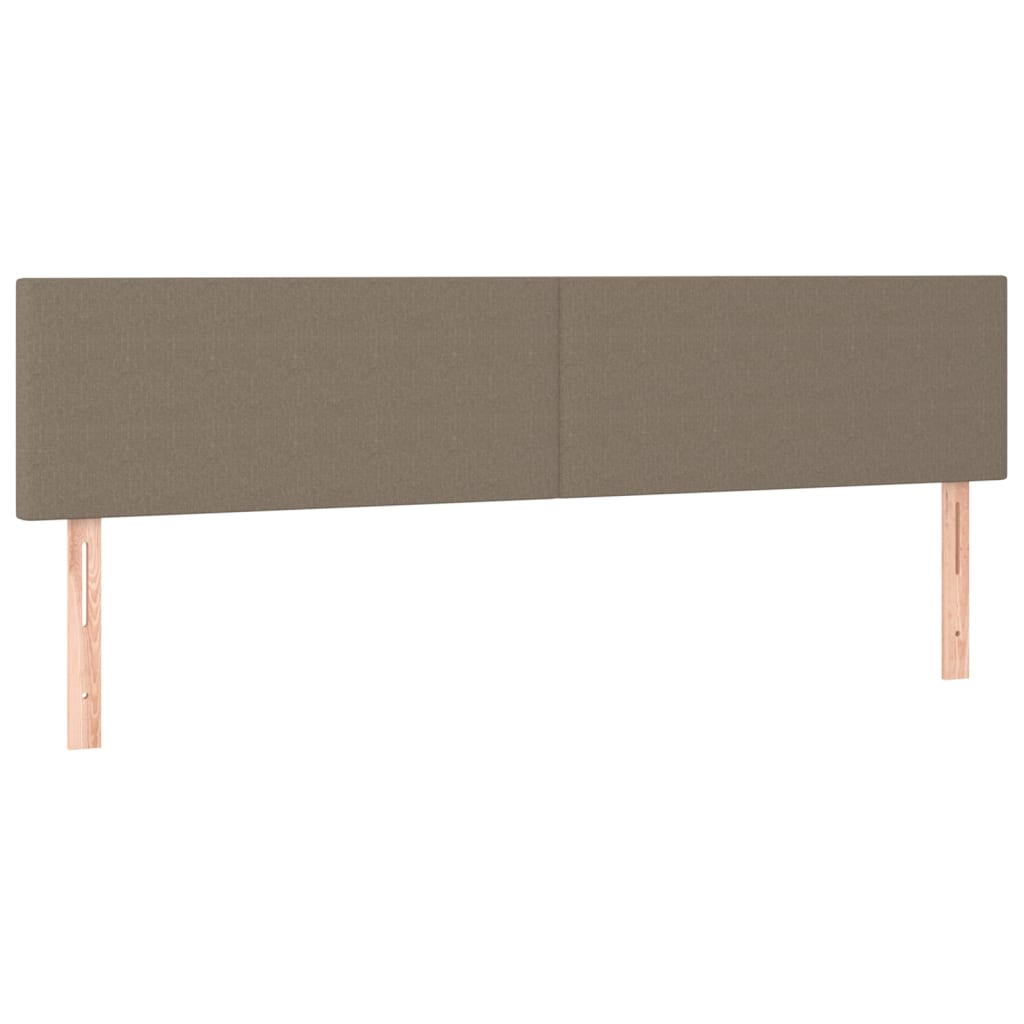 vidaXL Posteljno vzglavje 2 kosa taupe 100x5x78/88 cm blago