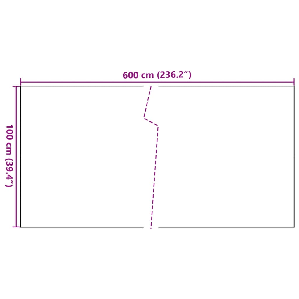 vidaXL Balkonsko platno antracitno 600x100 cm poli ratan