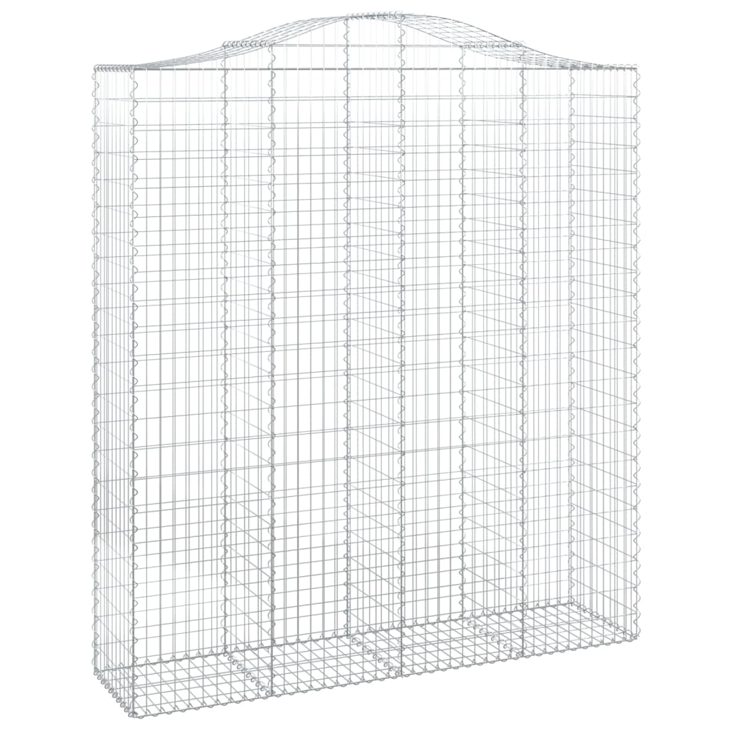 vidaXL Obokane gabion košare 12 kos 200x50x220/240 cm pocinkano železo