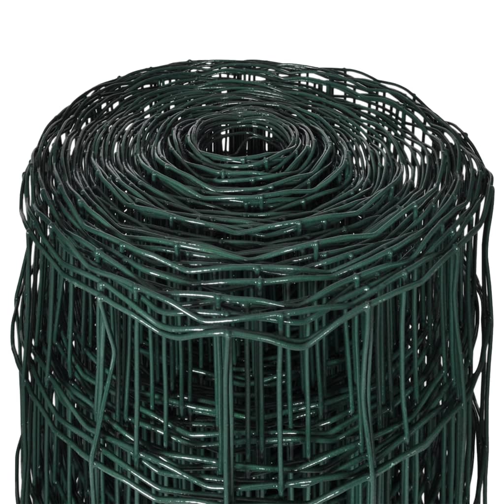 vidaXL Evro ograja iz jekla 25 x 1,2 m zelena