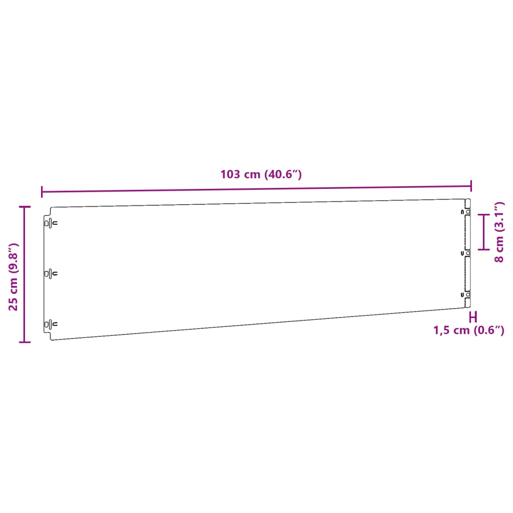 vidaXL Robniki za trato 10 kosov 25x103 cm prilagodljivi corten jeklo