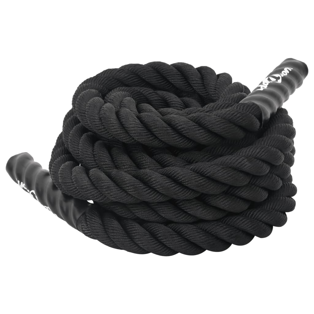 vidaXL Bojna vrv črna 9 m 6,8 kg poliester