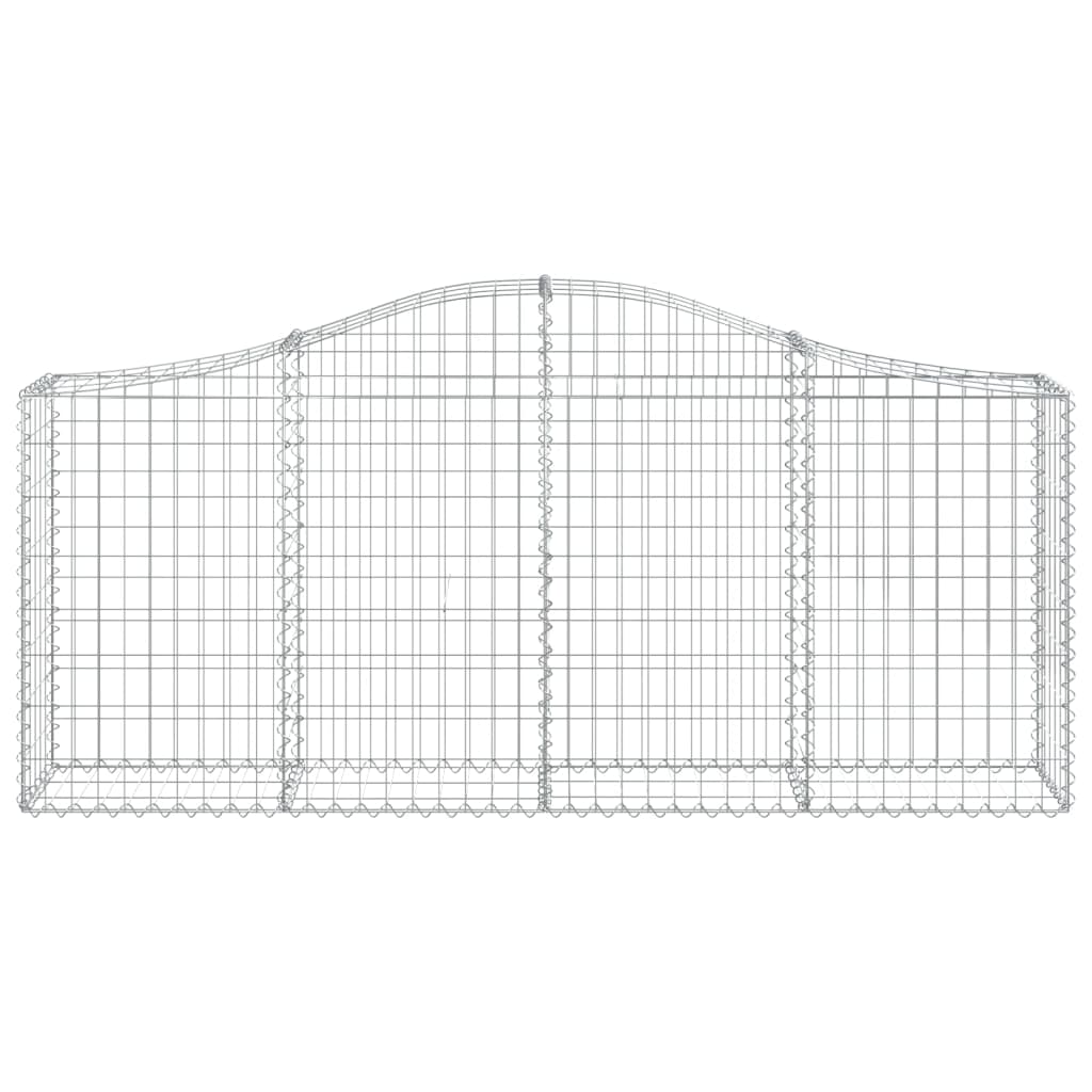 vidaXL Obokane gabion košare 7 kosov 200x30x80/100 cm cinkano železo