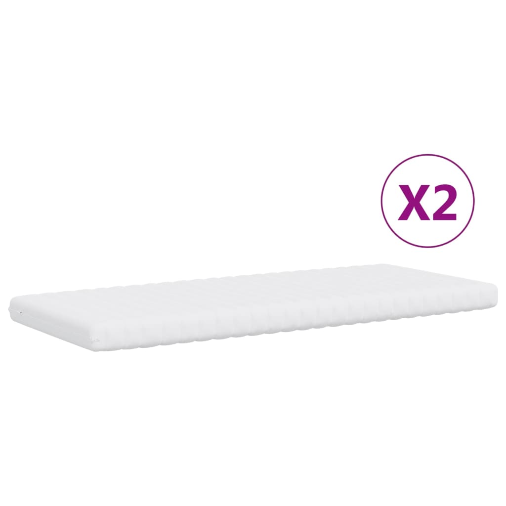 vidaXL Izvlečna dnevna postelja z vzmetnico krem 100x200 cm blago