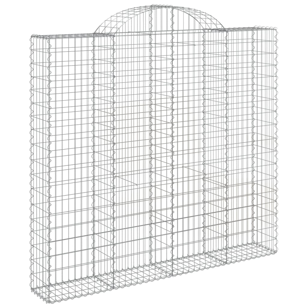 vidaXL Obokane gabion košare 9 kosi 200x50x180/200 cm pocinkano železo