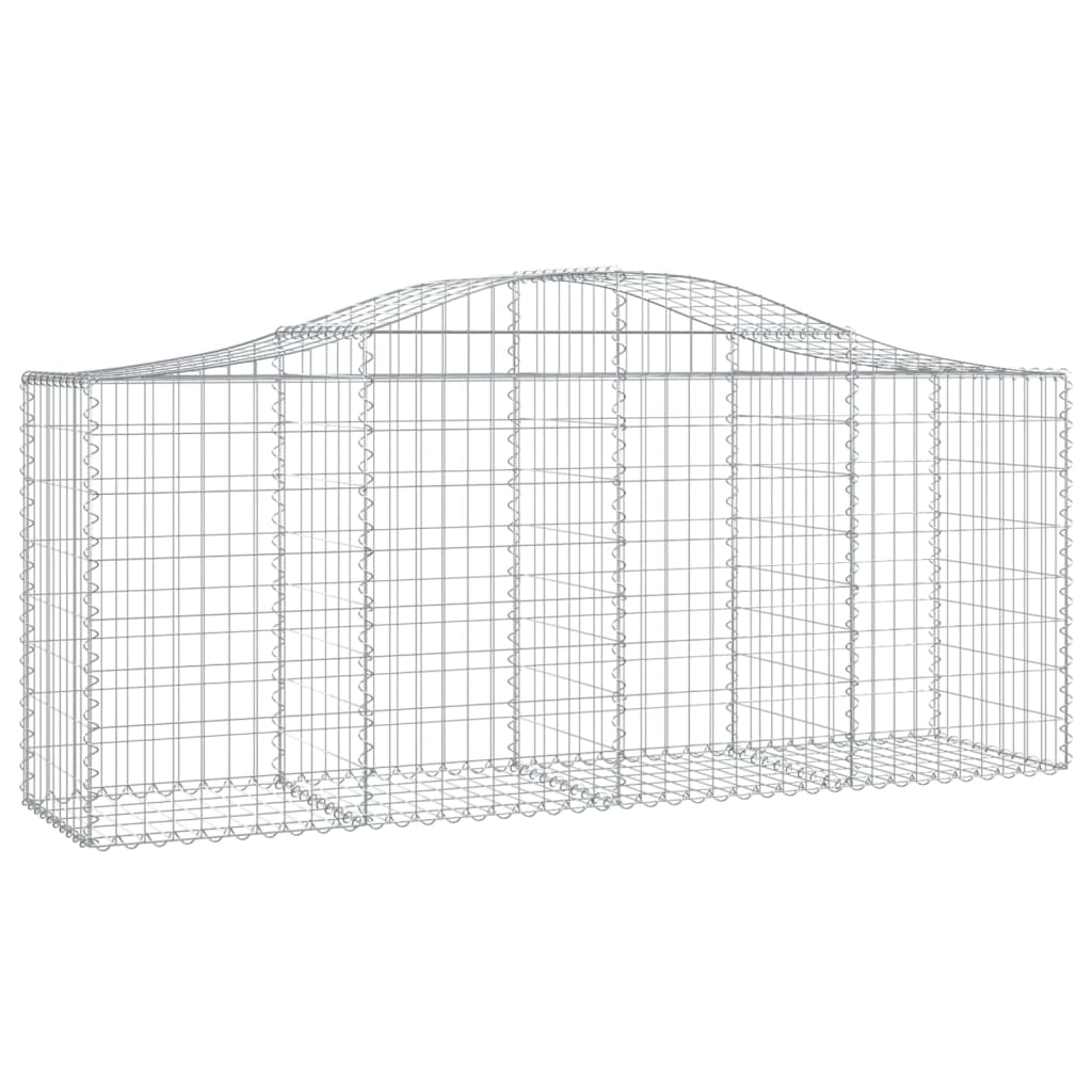 vidaXL Obokane gabion košare 4 kosi 200x50x80/100 cm pocinkano železo