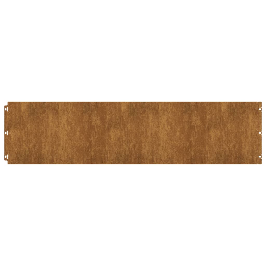 vidaXL Robniki za trato 10 kosov 25x103 cm prilagodljivi corten jeklo