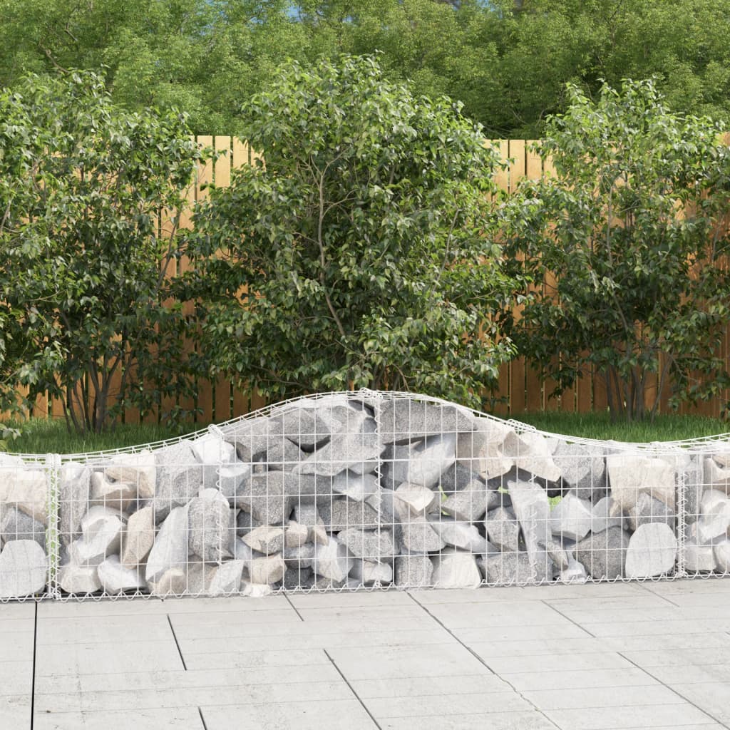 vidaXL Obokane gabion košare 10 kosov 200x30x40/60 cm pocinkano železo