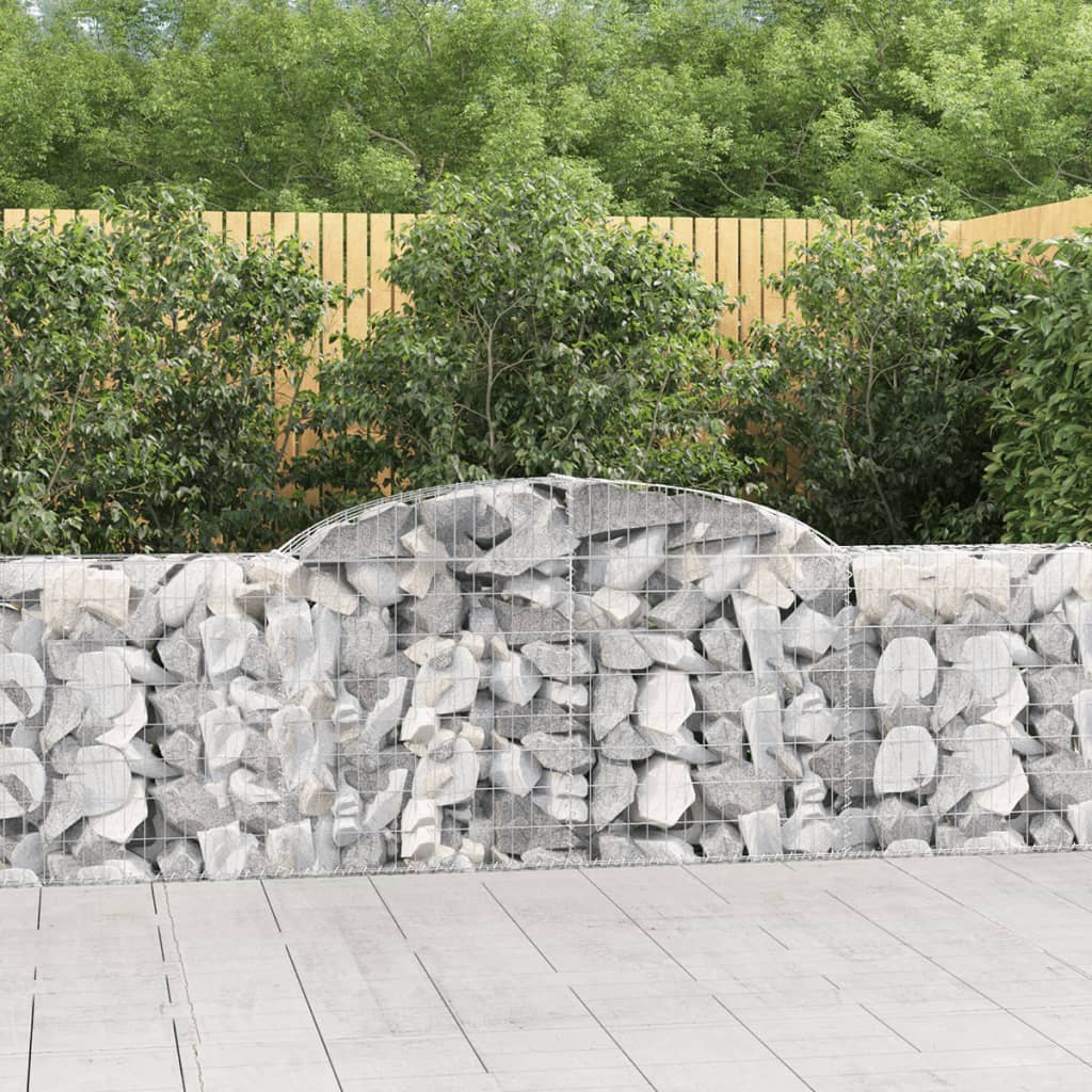 vidaXL Obokane gabion košare 4 kosi 300x30x80/100 cm pocinkano železo