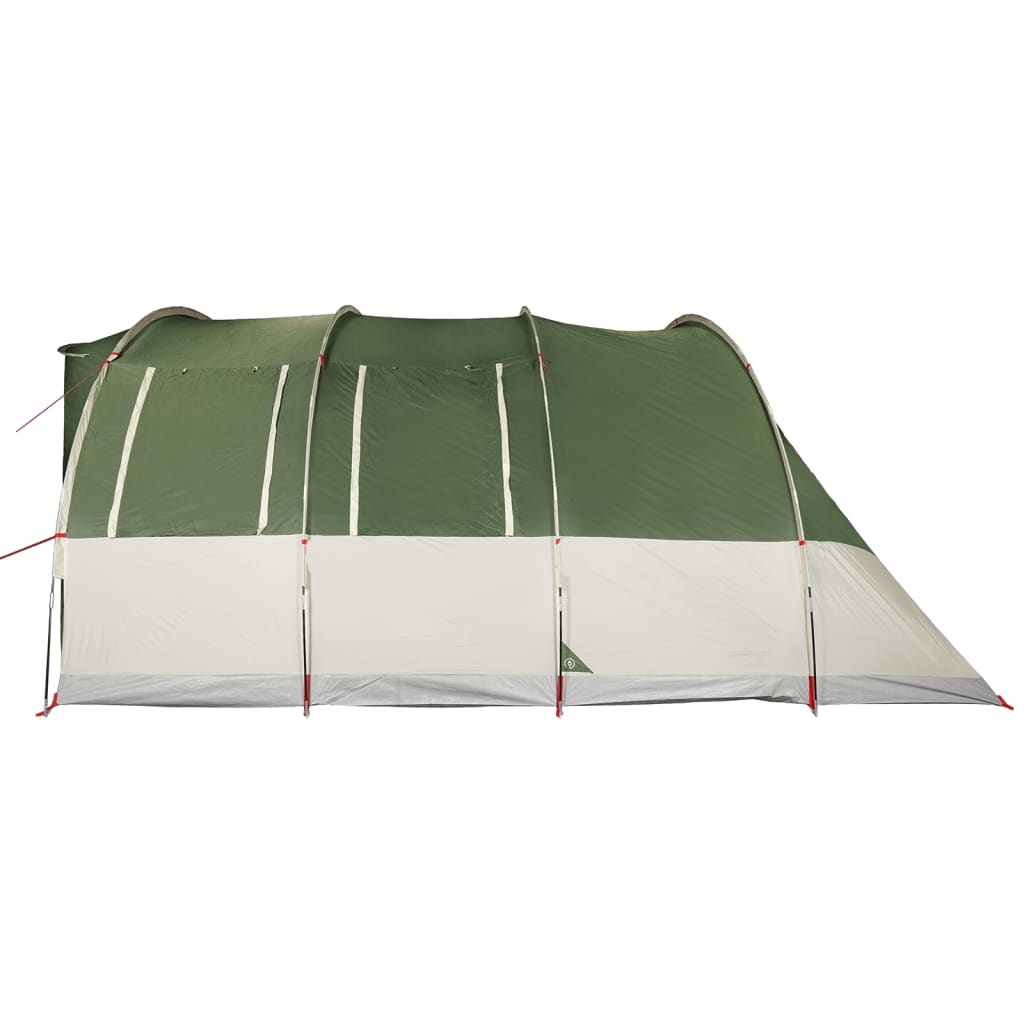vidaXL Družinski šotor za 7 oseb zelen vodoodporen