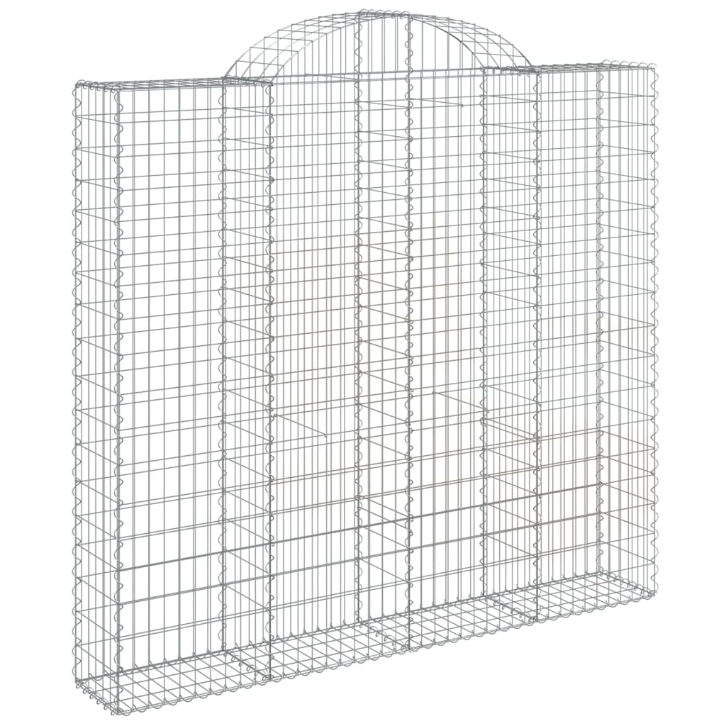 vidaXL Obokane gabion košare 14 kosa 200x30x180/200cm pocinkano železo