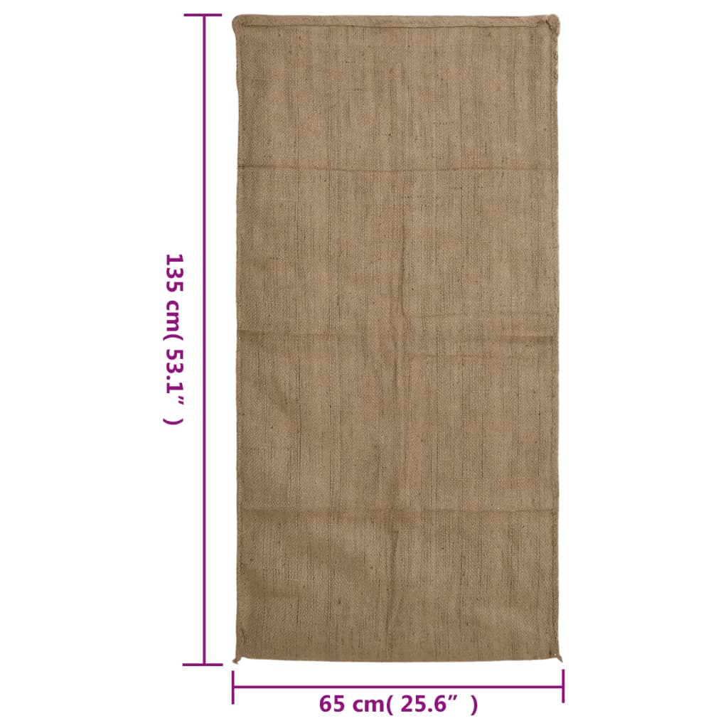 vidaXL Vreče iz jute 10 kosov 65x135 cm 100 % juta 340 gsm