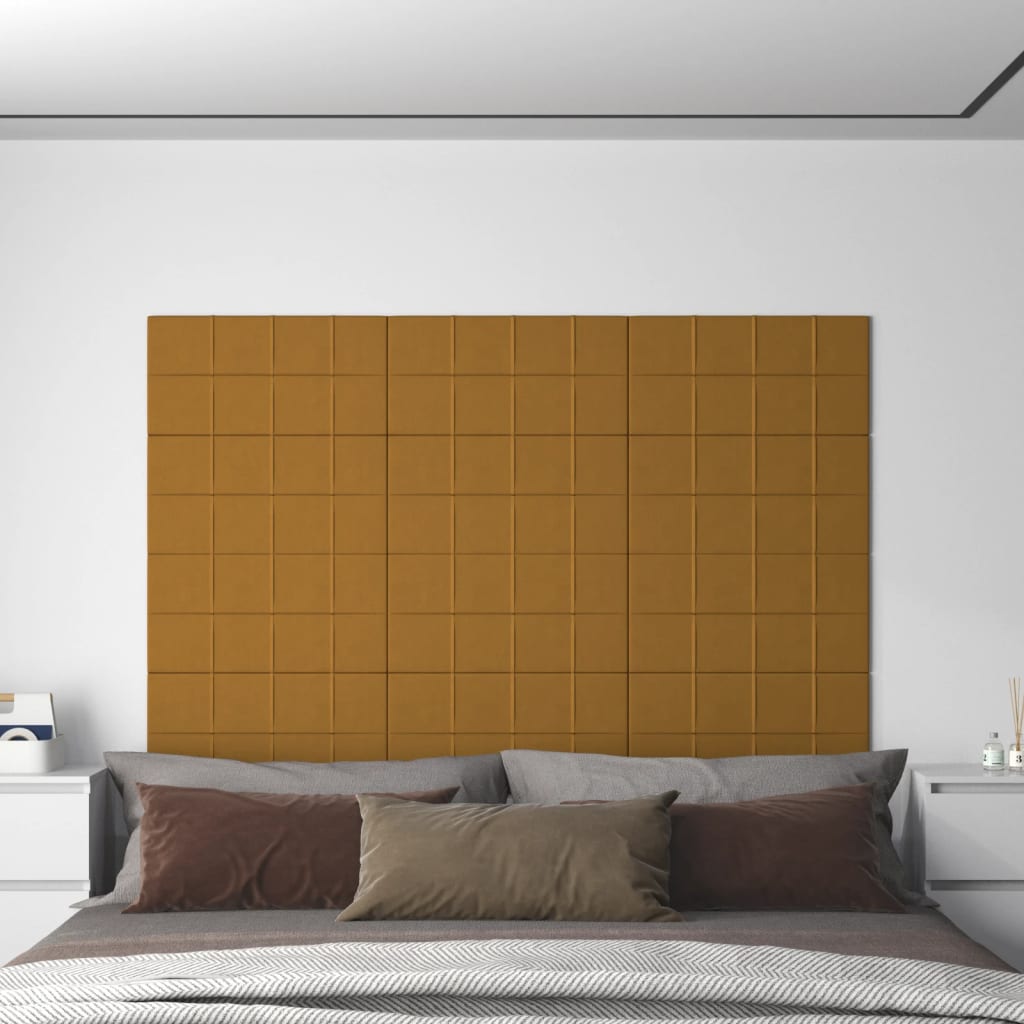 vidaXL Stenski paneli 12 kosov rjavi 60x30 cm žamet 2,16 m²