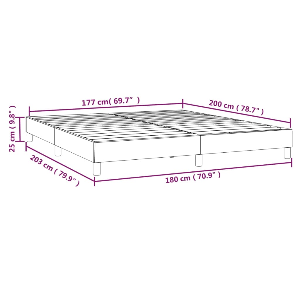 vidaXL Posteljni okvir bel 180x200 cm umetno usnje