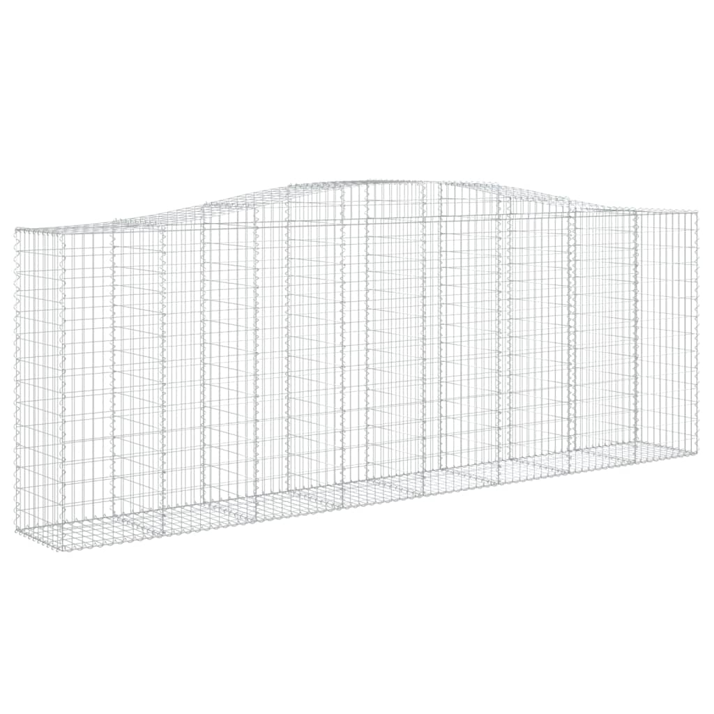 vidaXL Obokane gabion košare 2 kosi 400x50x140/160 cm pocinkano železo