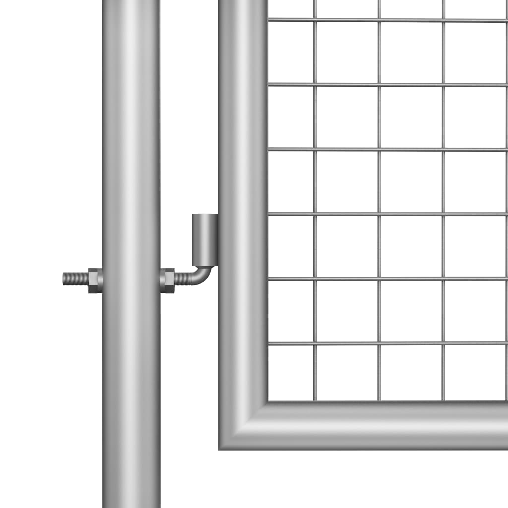 vidaXL Vrtna vrata pocinkano jeklo 105x250 cm srebrna