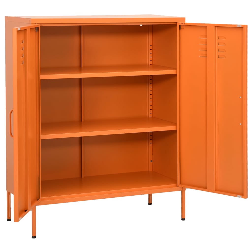 vidaXL Omara za shranjevanje oranžna 80x35x101,5 cm jeklo