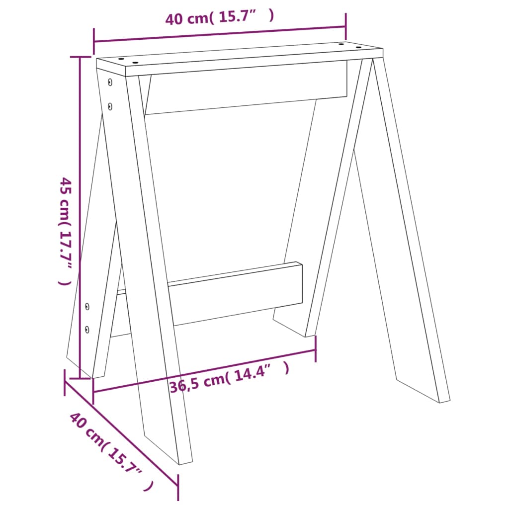 vidaXL Stolčka 2 kosa 40x40x45 cm trdna borovina