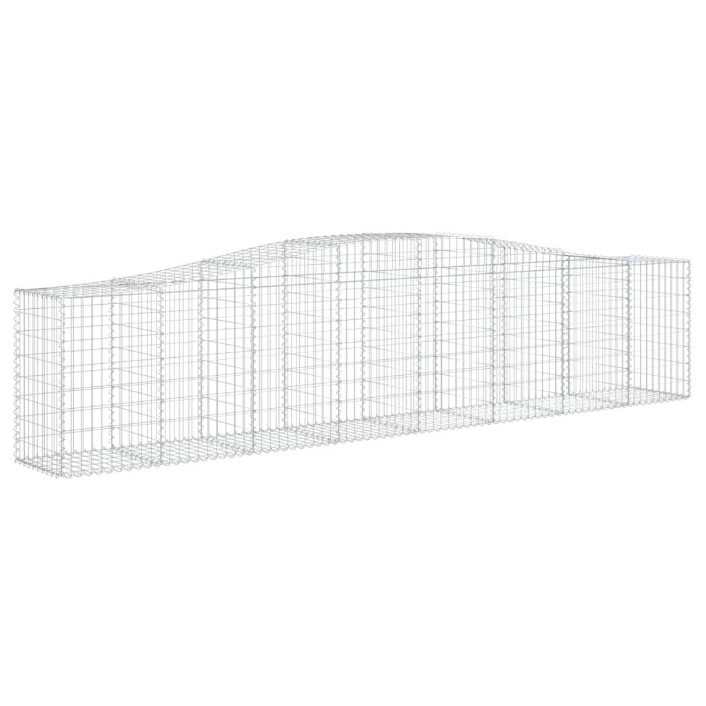 vidaXL Obokane gabion košare 10 kosov 400x50x80/100 cm cinkano železo